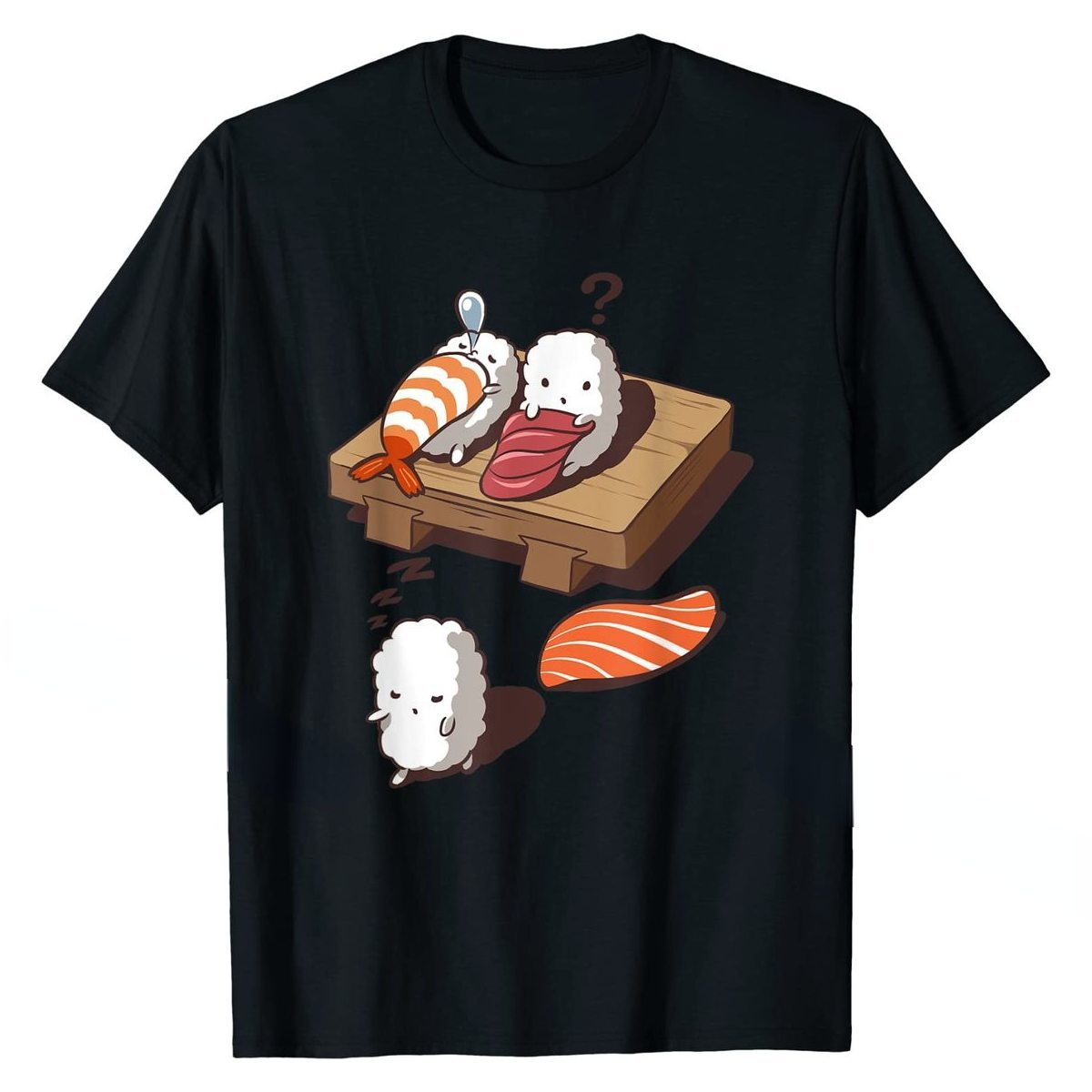 Women'S Fashion Graphic Tees - 재미있는 일본 니기리 스시 잠옷 티,