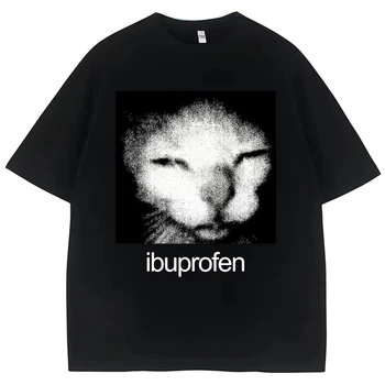 Women'S Fashion Graphic Tees - 2026 빈티지 재미있는 이부프로펜 고양이 밈