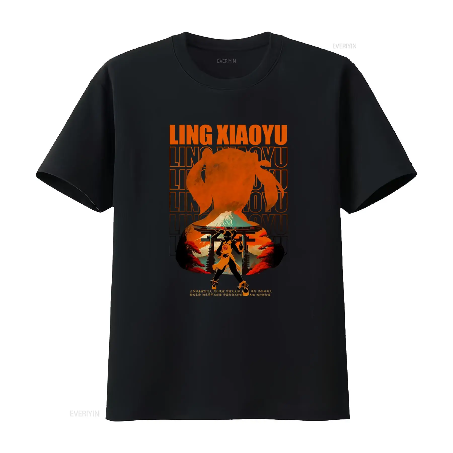 Women'S Fashion Graphic Tees - Tekken Ling Xiaoyu 일본식 헤비급 크루넥