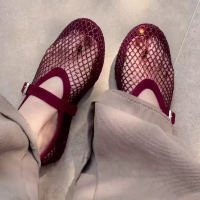Women'S Fashion Day - 속이 빈 라인스톤 바오토우 샌들 여성용