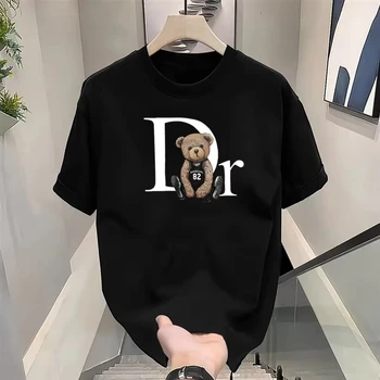 Women'S Fashion Graphic Tees - 럭셔리 브랜드 귀여운 곰 프린트 티