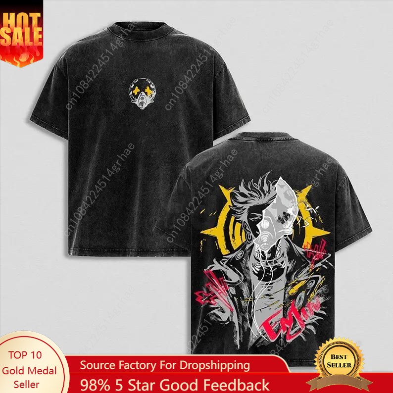Women'S Fashion Graphic Tees - Gachiakuta 빈티지 애니메이션 워시드 셔츠 애니메이션