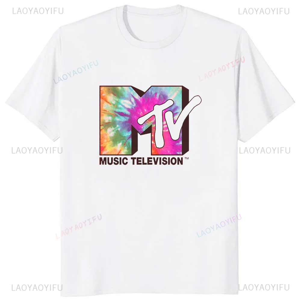 Women'S Fashion Graphic Tees - 클래식 MTV 레트로 디자인 로고 프린트