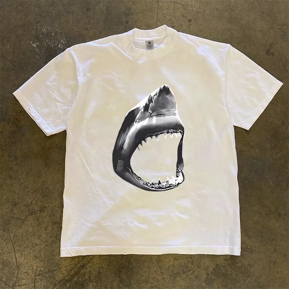 그레이트 화이트 샤크 티셔츠 남녀공용 3D 그래픽 프린 - Women'S Fashion Graphic Tees 리뷰 및 가격