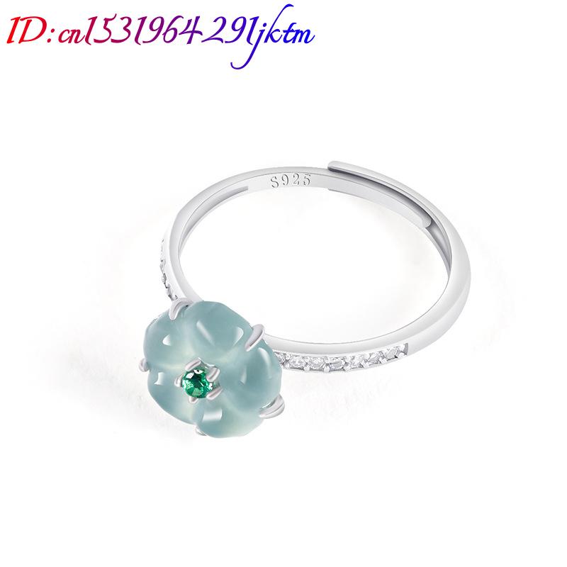 블루 버마산 경옥 꽃 반지 925 실버 천연 버마산 경 - Women'S Fashion Gifts 리뷰 및 가격