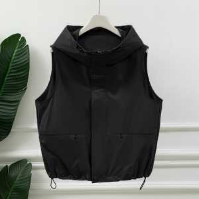 여성용 라이트 그레이 후드 민소매 유틸리티 조끼 지퍼  - Women'S Fashion Utility Vest 리뷰 및 가격