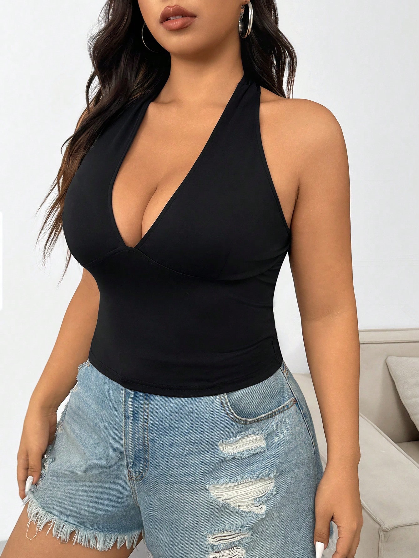 새로운 패션 솔리드 컬러 플러스 사이즈 여성 패션 섹시 - Women'S Fashion Vest Tops 리뷰 및 가격