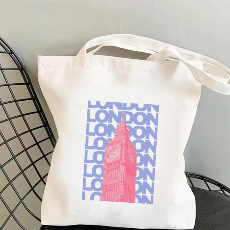 시카고 런던 에펠탑 그래픽 토트백 세계 도시 랜드마크  - Women'S Fashion London 리뷰 및 가격