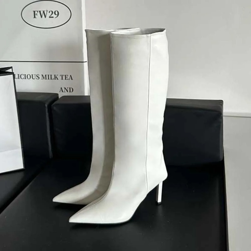 럭셔리 여성 롱 부츠 패션 스웨이드 슬라우치 부츠 프렌 - Women'S Fashion Leather Boots 리뷰 및 가격