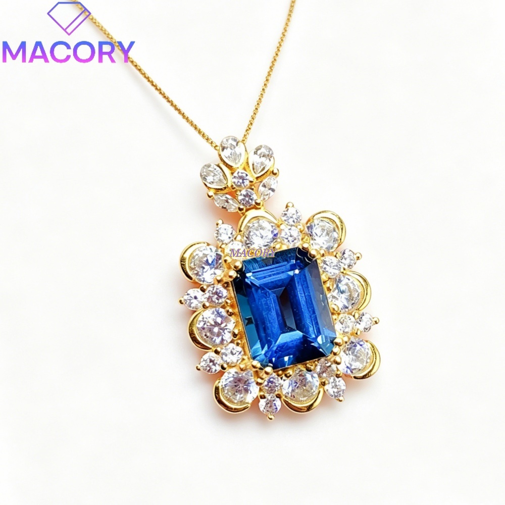 내추럴 런던 블루 토파즈 펜던트 목걸이 S925 스털링 - Women'S Fashion London 리뷰 및 가격