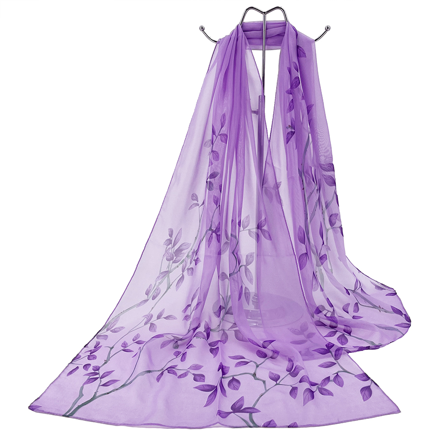 잎무늬 실크풍 시폰 스카프 숄, 가볍고 얇은 사롱, 테 - Printed Wrap Skirt 리뷰 및 가격