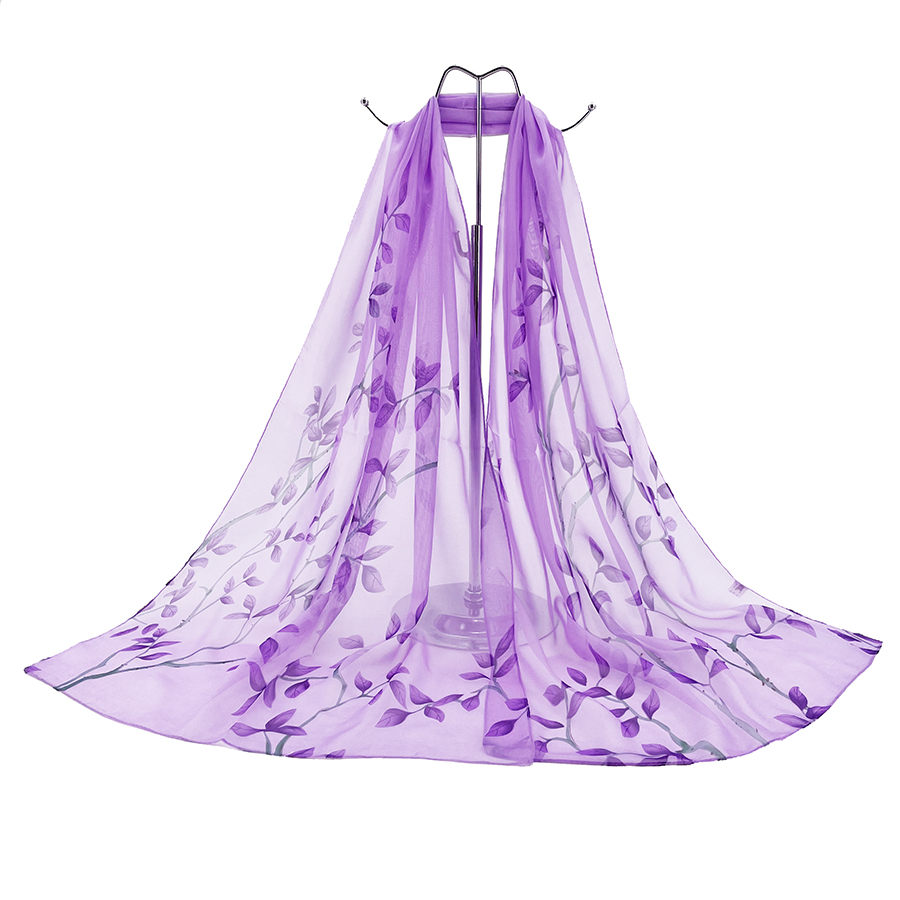 잎무늬 실크풍 시폰 스카프 숄, 가볍고 얇은 사롱, 테 - Printed Wrap Skirt 리뷰 및 가격