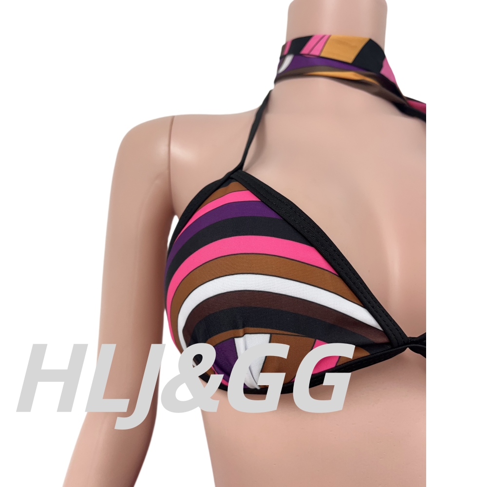 HLJ 여성용 4피스 프린트 비키니 세트 스카프 커버업 - Printed Wrap Skirt 리뷰 및 가격