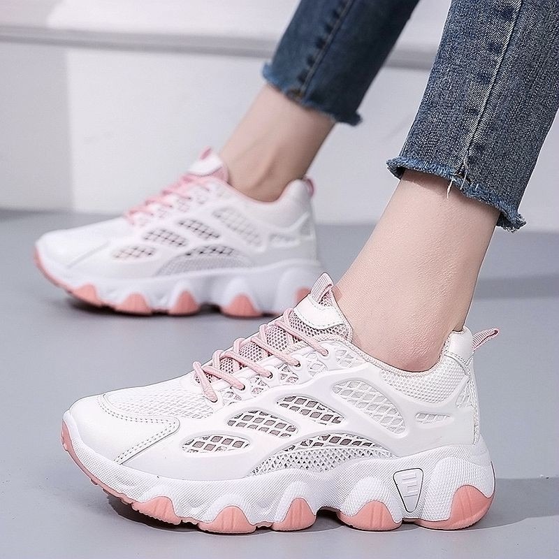 통기성 메쉬 Chunky 스 니 커 즈 야외 스포츠 피 - Women'S Fashion Running Shoes 리뷰 및 가격