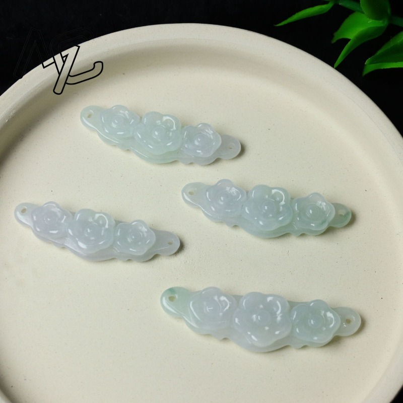 1pc 천연 경옥 에메랄드 꽃 핸드 카드 DIY 액세서 - Women'S Fashion Gifts 리뷰 및 가격