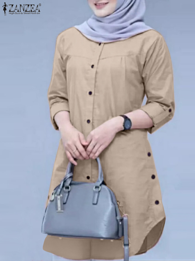 2026 ZANZEA 봄 셔츠 패션 여성 O넥 긴팔 탑 - Turkey Women Fashion 리뷰 및 가격