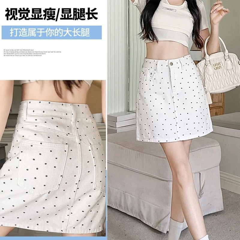 2026 여름 화이트 프린트 하이웨이스트 데님 스커트  - Printed Wrap Skirt 리뷰 및 가격