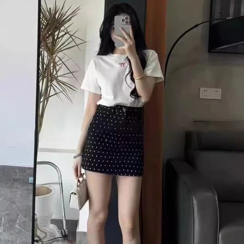2026 여름 화이트 프린트 하이웨이스트 데님 스커트  - Printed Wrap Skirt 리뷰 및 가격