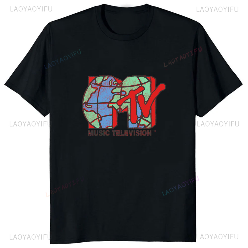 클래식 MTV 레트로 디자인 로고 프린트 그래픽 남성  - Women'S Fashion Graphic Tees 리뷰 및 가격