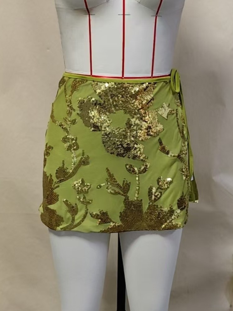 여성용 스팽글 댄스 비치 스커트 레이스업 힙 스카프 랩 - Printed Wrap Skirt 리뷰 및 가격