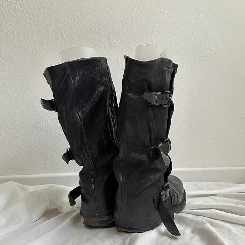 클래식 여성 신발 레트로 럭셔리 정품 가죽 나이트 부츠 - Women'S Fashion Leather Boots 리뷰 및 가격